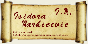 Isidora Markićević vizit kartica